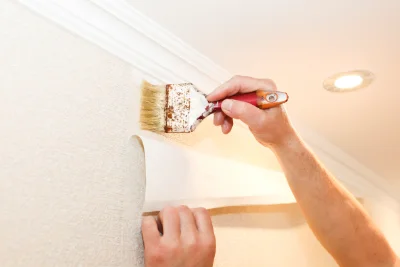 Pose de papier peint à Andechy — revêtements muraux et toiles de verre